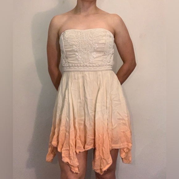 Urban Outfitters Ecote Hand-Beaded Sunset Ombré Dress - Picture 2 of 8